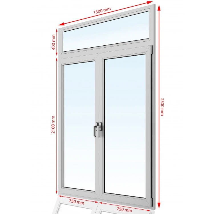 Drzwi balkonowe PCV 1500 x 2500