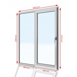 Drzwi balkonowe przesuwne  PCV  1800 x  2200