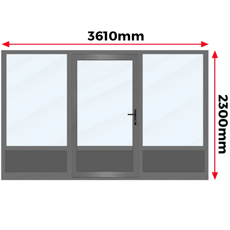 Okno Witryna Aluminiowa 361 x 230 cm Aluprof MB-79N