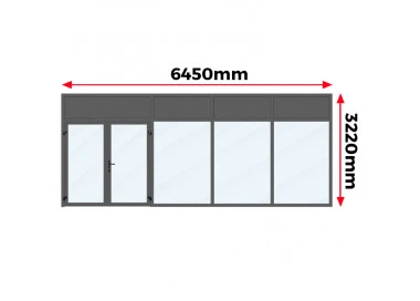 Drzwi Witryna Aluminiowa 645 x 322 cm Aluprof MB-79N