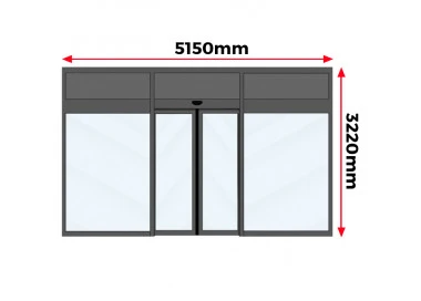 Drzwi Witryna Aluminiowa 515 x 322 cm Aluprof MB-79N