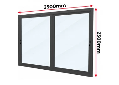 Drzwi Aluminiowe HST 350 x 230 cm Aluprof MB-77HS