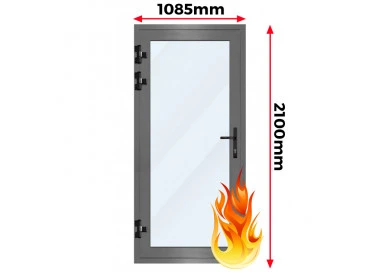 Drzwi Aluminiowe Przeciwpożarowe 108,5 x 210 cm Aluprof MB-60E EI