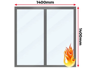 Okno Techniczne Aluminiowe Przeciwpożarowe 140 x 140 cm Aluprof MB-78EI