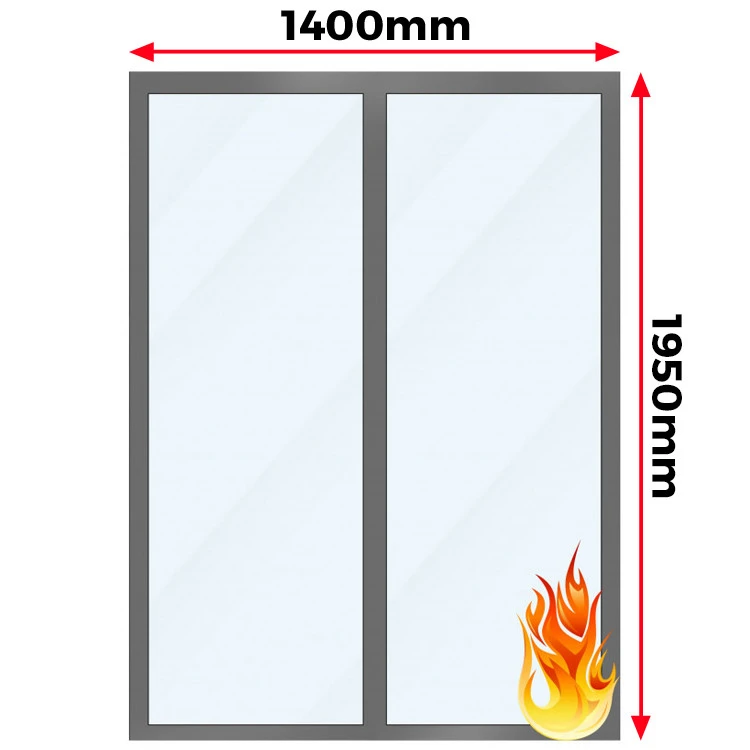 Okno Ścianka Stała Aluminiowa Przeciwpożarowa 140 x 195 cm Aluprof MB-78EI