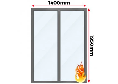 Okno Ścianka Stała Aluminiowa Przeciwpożarowa 140 x 195 cm Aluprof MB-78EI