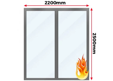 Okno Ścianka Stała Aluminiowa Przeciwpożarowa 220 x 250 cm Aluprof MB-78EI