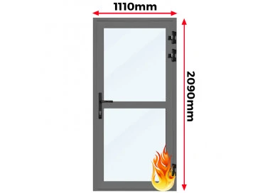 Drzwi Aluminiowe Przeciwpożarowe 111 x 209 cm Aluprof MB-78EI