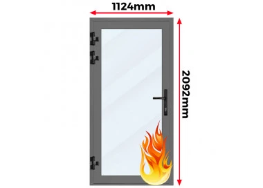 Drzwi Aluminiowe Przeciwpożarowe 112,4 x 209,2 cm Aluprof MB-78EI