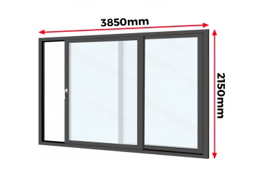 Drzwi Aluminiowe HST 385 x 215 cm Aluprof MB-77HS