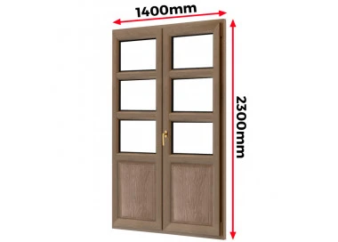 Okno drewniane 1400 x 2300 mm