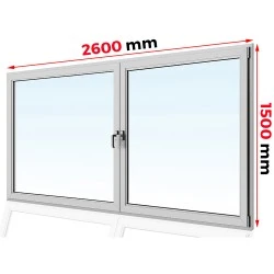 Okno PCV 2600 x 1500