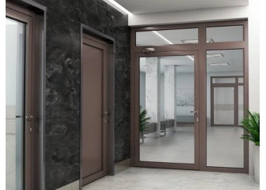 Drzwi Witryna Aluminiowa Przeciwpożarowa 150 x 270 EI30 Aluprof MB-78EI
