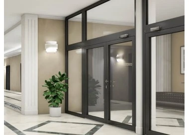 Drzwi Witryna Aluminiowa Przeciwpożarowa 150 x 270 EI30 Aluprof MB-78EI
