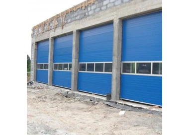 Brama Segmentowa Przemysłowa 350 x 350 cm - Brązowy (RAL 8014)