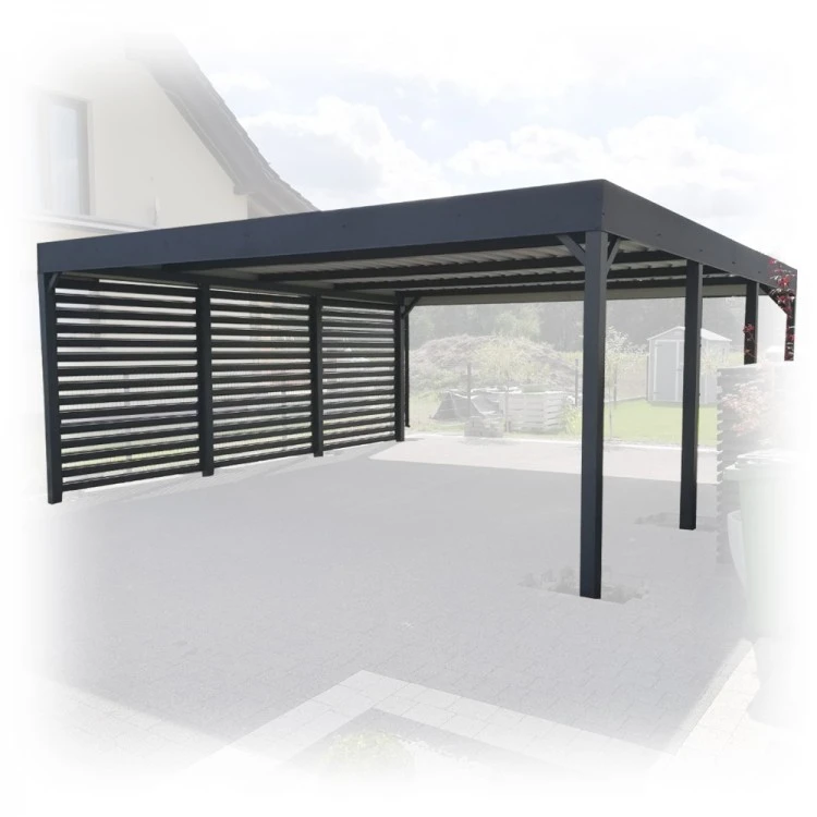 Carport Wiata Garażowa Samochodowa 6x6m Wypełnienie 3+0