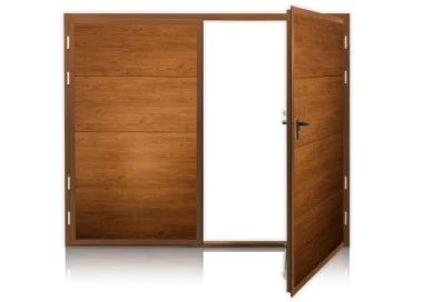 Brama Garażowa Stalowa z Panelem 2000 x 2000 mm Złoty Dąb