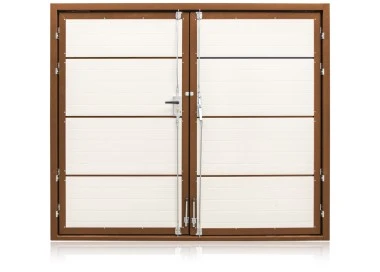 Brama Garażowa Stalowa z Panelem 2000 x 2000 mm Złoty Dąb