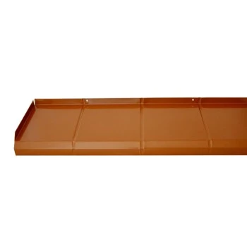 Parapet ALUMINIOWY zewnętrzny imitacja płytki CEGŁA RAL 8003 25x100cm IND7
