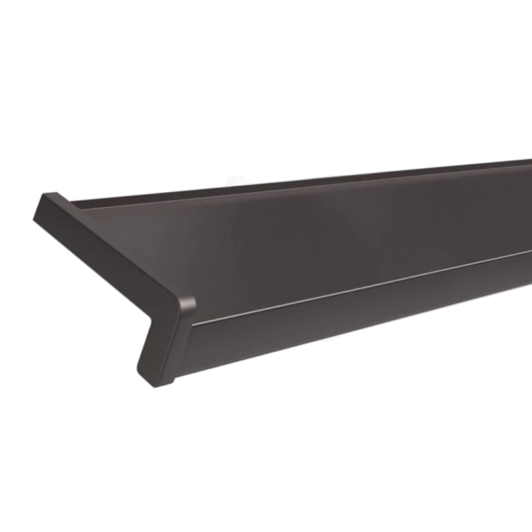 Parapet ALUMINIOWY STANDARD zewnętrzny BRĄZOWY RAL 8019 22,5x80cm IND15