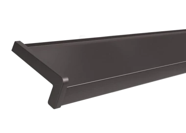 Parapet ALUMINIOWY STANDARD zewnętrzny BRĄZOWY RAL 8019 32,5x57cm IND16