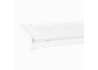Parapet Zewnętrzny ALUMINIOWY Imitacja Płytki - Biały 40x184 cm