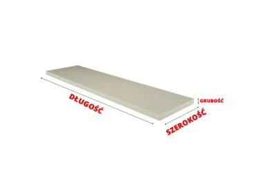 parapet z kamienia Aglomarmur White Pearl szer.16cm  x wys.127cm