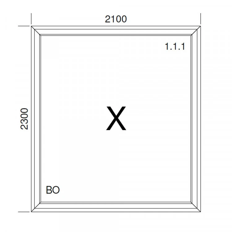 Okno PCV z nakładką Aluskin 2100 x 2300