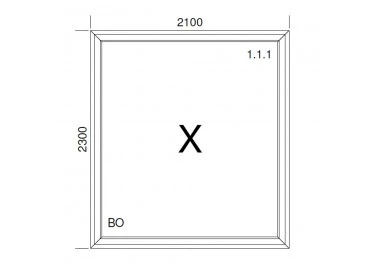 Okno PCV z nakładką Aluskin 2100 x 2300