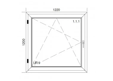 Okno PCV z nakładką Aluskin 1220 x 1200