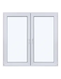 Okno PCV Rozwierno-Uchylne 1465 x 1435 mm Dwuskrzydłowe Dwuszybowe Białe