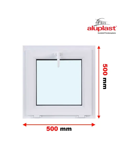 Okno PCV 50 x 50 cm Uchylne Trzyszybowe Aluplast IDEAL 8000