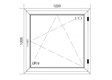 Okno PCV z nakładką Aluskin 1220 x 1205