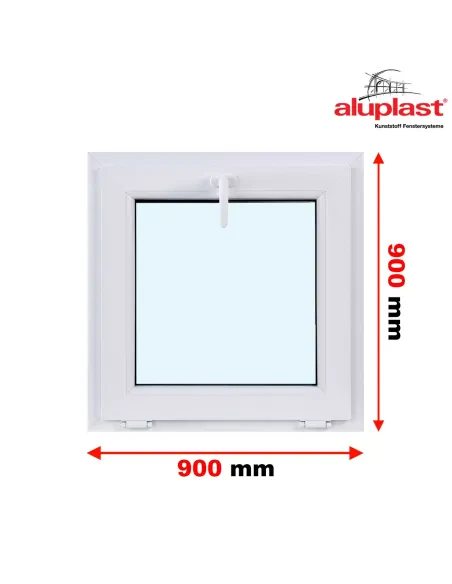 Okno PCV 90 x 90 cm Uchylne Dwuszybowe Aluplast IDEAL 4000