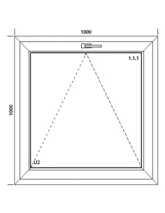 Okno PCV 100 x 100 cm Uchylne Trzyszybowe Aluplast IDEAL 8000 2