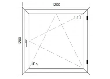 Okno PCV z nakładką Aluskin 1200 x 1200