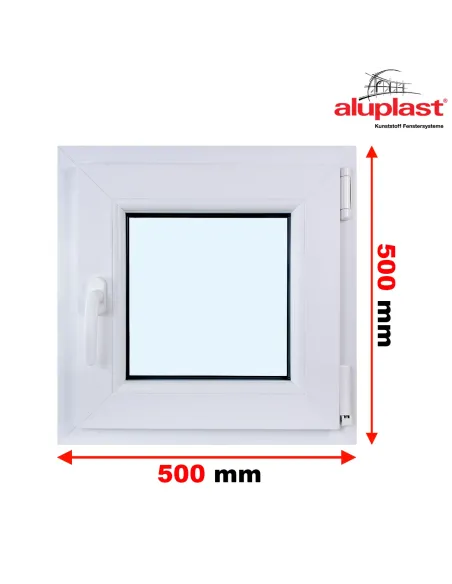Okno PCV 50 x 50 cm Rozwierne Dwuszybowe Aluplast IDEAL 4000