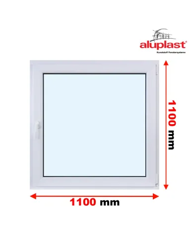 Okno PCV 1100 x 1100 Rozwierne Dwuszybowe Aluplast IDEAL 4000