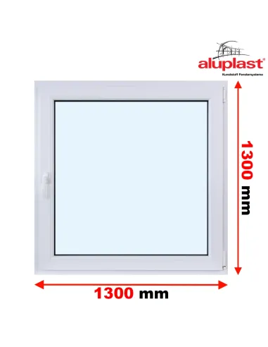 Okno PCV 1300 x 1300 Rozwierne Dwuszybowe Aluplast IDEAL 4000