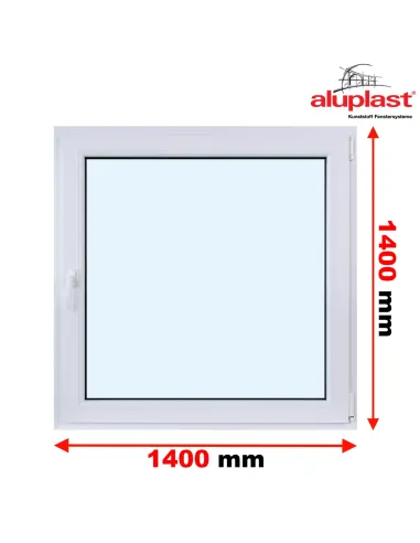 Okno PVC 1400 x 1400 Rozwierne Dwuszybowe Aluplast IDEAL 4000