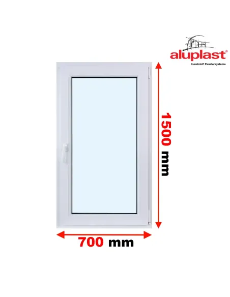 Okno PCV 70 x 150 cm Rozwierne Trzyszybowe Aluplast IDEAL 8000
