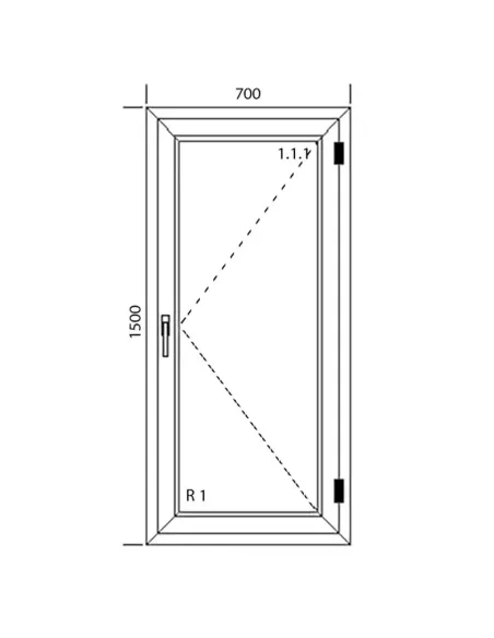Okno PCV 70 x 150 cm Rozwierne Trzyszybowe Aluplast IDEAL 8000