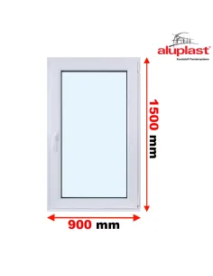 Okno PCV 90 x 150 cm Rozwierne Trzyszybowe Aluplast IDEAL 8000