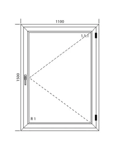 Okno PCV 110 x 150 cm Rozwierne Trzyszybowe Aluplast IDEAL 8000 2