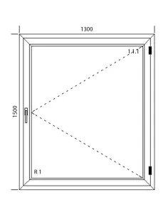 Okno PCV 130 x 150 cm Rozwierne Trzyszybowe Aluplast IDEAL 8000 2
