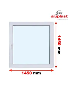 Okno PCV 145 x 145 cm Rozwierne Dwuszybowe Aluplast IDEAL 4000