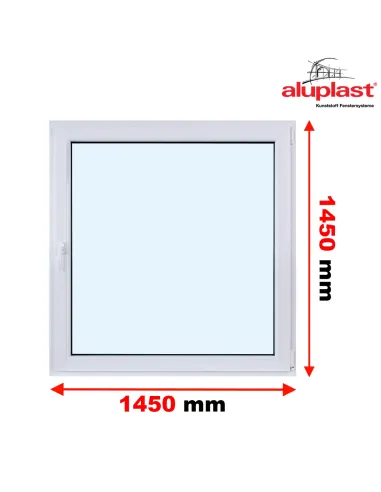 Okno PCV 1450 x 1450 Rozwierne Dwuszybowe Aluplast IDEAL 4000