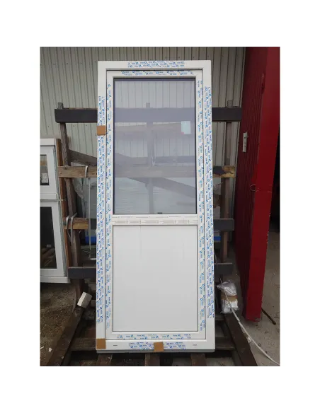 Drzwi Balkonowe PCV 870x2180 mm Biały dwustronny - EkoSun 70 - WYPRZEDAŻ