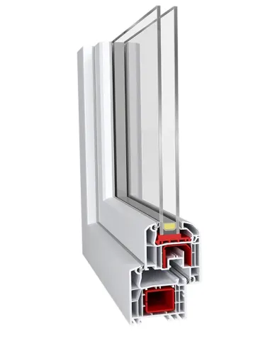 Okno PCV 50 x 50 cm Rozwierno-Uchylne Dwuszybowe Aluplast IDEAL 4000