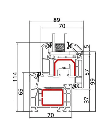 Okno PCV 50 x 50 cm Rozwierno-Uchylne Dwuszybowe Aluplast IDEAL 4000